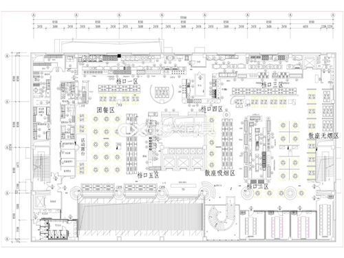 自助餐厅后厨图纸